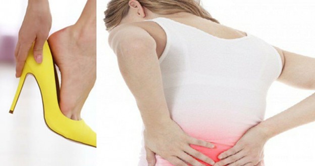 درد کمر یکی از عوارض پوشید کفش پاشنه بلند است