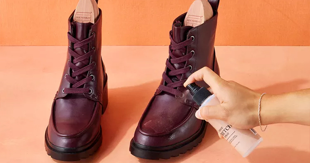 Using Stretch Spray to Stretch Leather Shoes